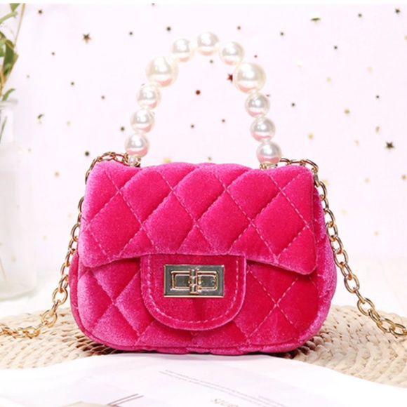 NWT Velour Quilted Mini Micro Purse - Picture 1 of 1